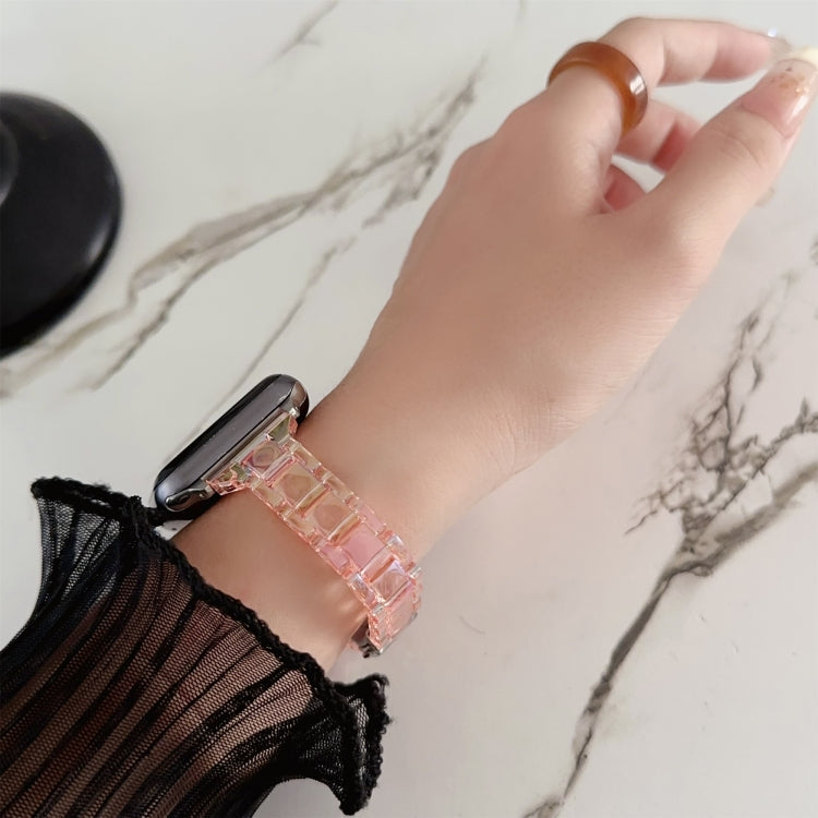 Rynx | For Apple Watch Series 9 41mm Laser PC Colorful 20mm Slim Watch Band (Pink)