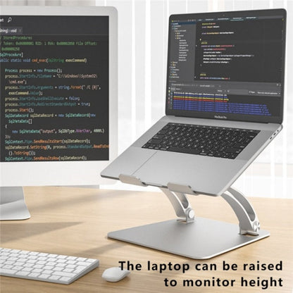 Rynx | AS010-BMW Aluminum Alloy Laptop Computer Riser Desktop Laptop Stand Holder (Gray)