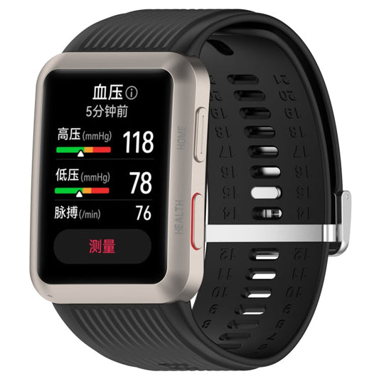 Rynx | For Huawei Watch D Blood Pressure Watch Silicone Watch Band (Black)
