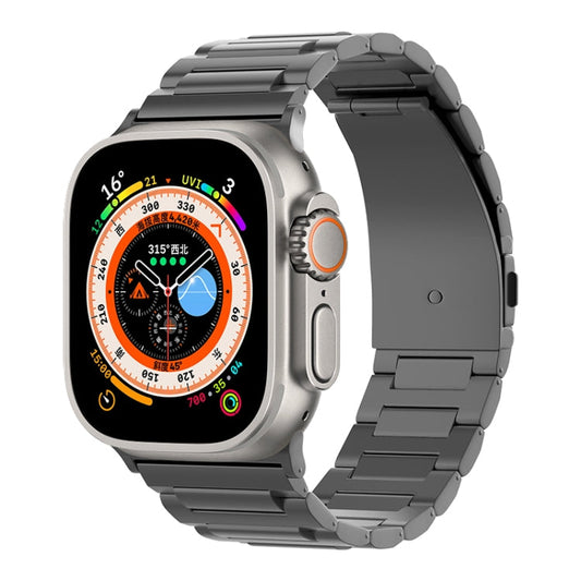 Rynx | For Apple Watch SE 2022 44mm I-shaped titanium strap (Black)