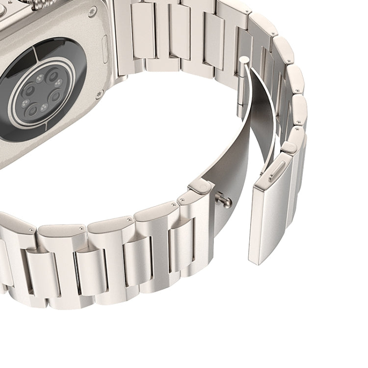 Rynx | For Apple Watch Series 9 45mm I-shaped titanium watch strap (Silver)