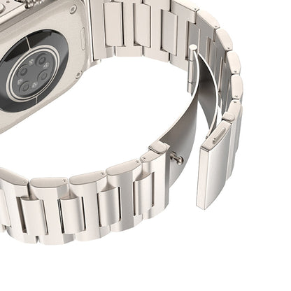 Rynx | For Apple Watch Series 9 45mm I-shaped titanium watch strap (Silver)