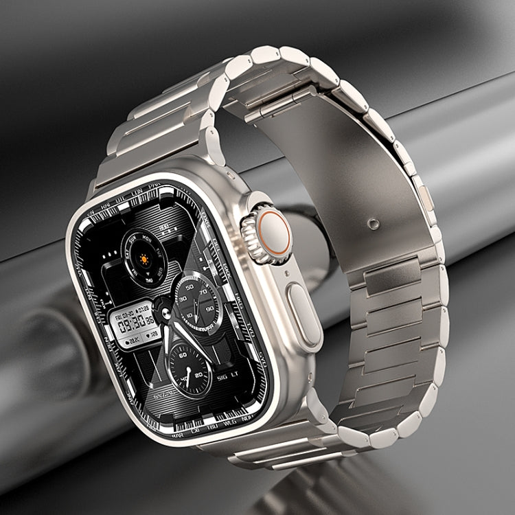 Rynx | For Apple Watch Series 9 45mm I-shaped titanium watch strap (Gray)