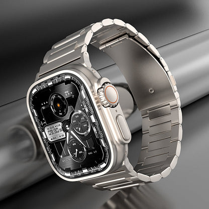 Rynx | For Apple Watch Series 9 45mm I-shaped titanium watch strap (Gray)