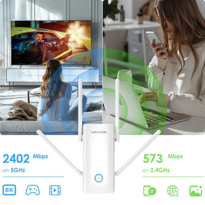 Rynx | Wavlink WN583AX3 AX3000 Dual Band WiFi Repeater/AP/Router/Mesh Mode WiFi Extender, Socket:EU Socket