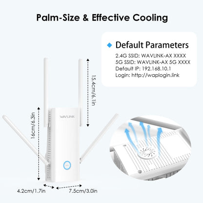Rynx | Wavlink WN583AX3 AX3000 Dual Band WiFi Repeater/AP/Router/Mesh Mode WiFi Extender, Socket:EU Socket