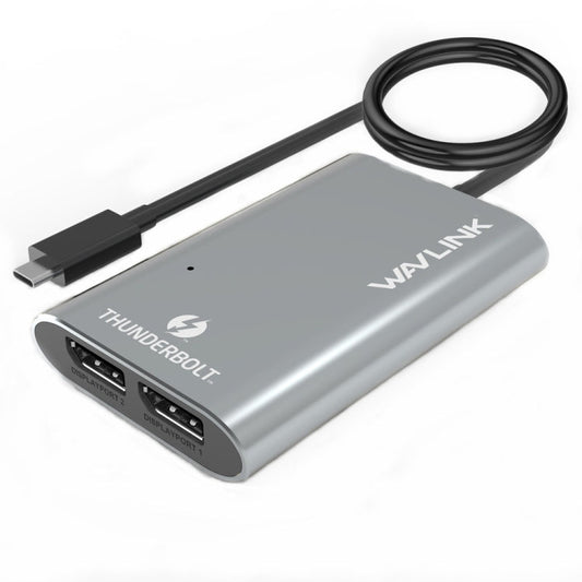 Rynx | WAVLINK UTA21D DP 4K/5K/8K Video Thunderbolt 3 Type-C to Dual DisplayPort Adapter