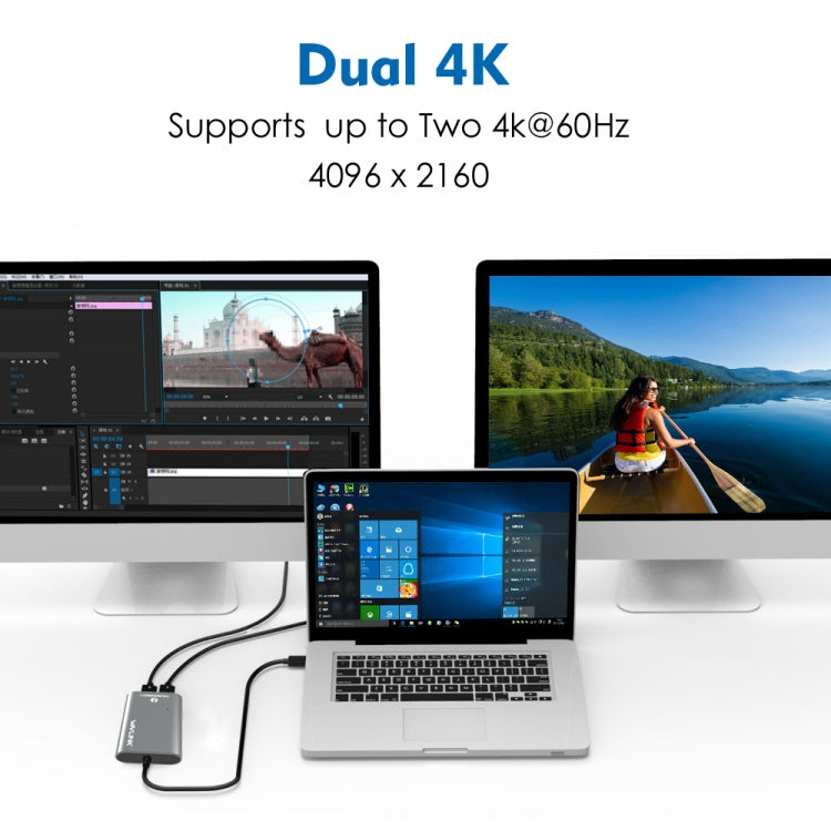 Rynx | WAVLINK UTA21D DP 4K/5K/8K Video Thunderbolt 3 Type-C to Dual DisplayPort Adapter