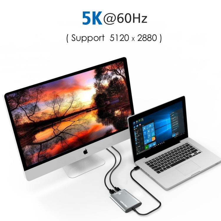 Rynx | WAVLINK UTA21D DP 4K/5K/8K Video Thunderbolt 3 Type-C to Dual DisplayPort Adapter