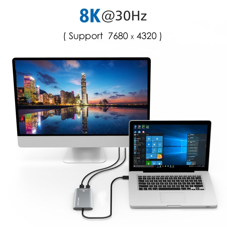 Rynx | WAVLINK UTA21D DP 4K/5K/8K Video Thunderbolt 3 Type-C to Dual DisplayPort Adapter