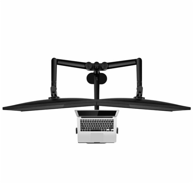 Rynx | OL-10T Clip-on Desktop Stand Dual Computer Monitor Holder Laptop Holder