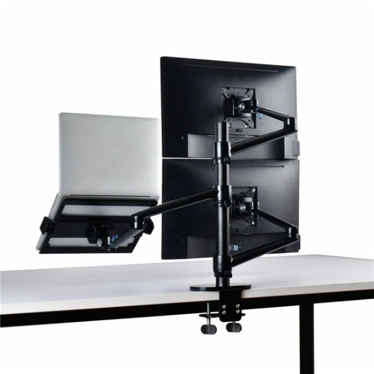 Rynx | OL-10T Clip-on Desktop Stand Dual Computer Monitor Holder Laptop Holder