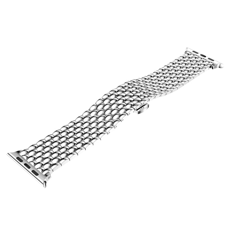 Rynx | Dragon Grain Solid Stainless Steel Bracelet Watch Band for Apple Watch Series 3 & 2 & 1 42mm (Silver)