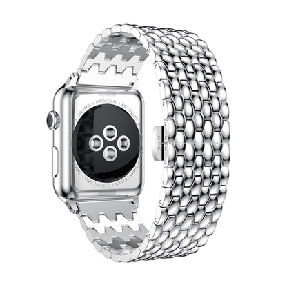 Rynx | Dragon Grain Solid Stainless Steel Bracelet Watch Band for Apple Watch Series 3 & 2 & 1 42mm (Silver)