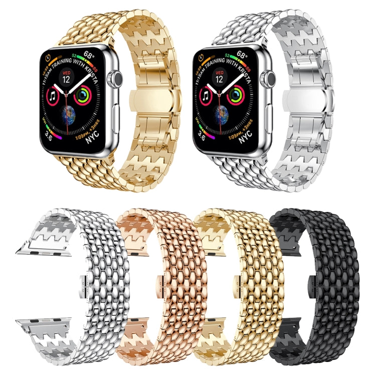 Rynx | Dragon Grain Solid Stainless Steel Bracelet Watch Band for Apple Watch Series 3 & 2 & 1 42mm (Silver)