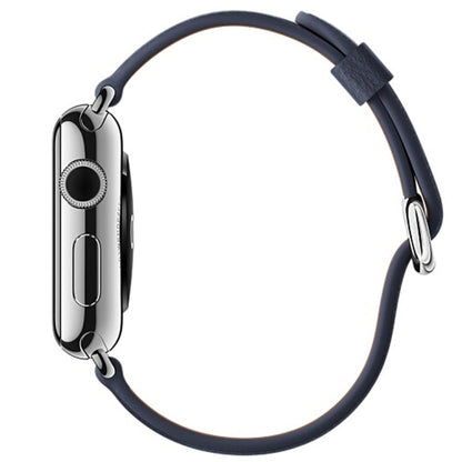 Rynx | Classic Button Leather Watch Band for Apple Watch Series 3 & 2 & 1 42mm (Midnight Blue)