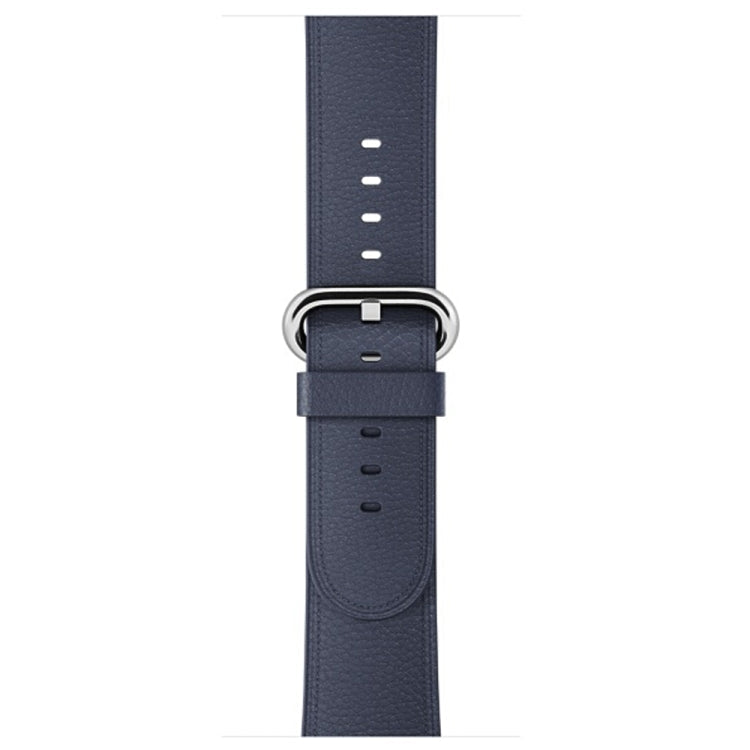 Rynx | Classic Button Leather Watch Band for Apple Watch Series 3 & 2 & 1 42mm (Midnight Blue)