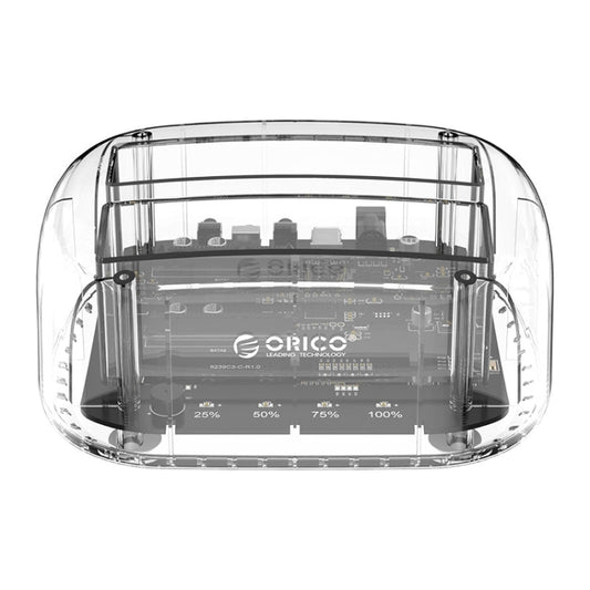Rynx | ORICO 6239U3 3.5/2.5-Inch 2-Bay Transparent USB3.0 Common Read & Write Hard Drive Dock