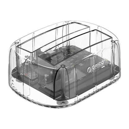 Rynx | ORICO 6239U3 3.5/2.5-Inch 2-Bay Transparent USB3.0 Common Read & Write Hard Drive Dock