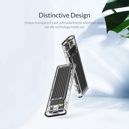 Rynx | ORICO TCM2F-C3 NGFF M.2 Hard Drive Enclosure, tool-free Type-C connection, transparent hard drive box