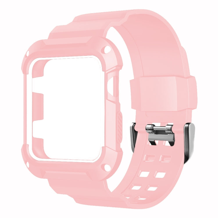 Rynx | For Apple Watch 3 / 2 / 1 Generation 38mm All-In-One Silicone Band (Pink + White)