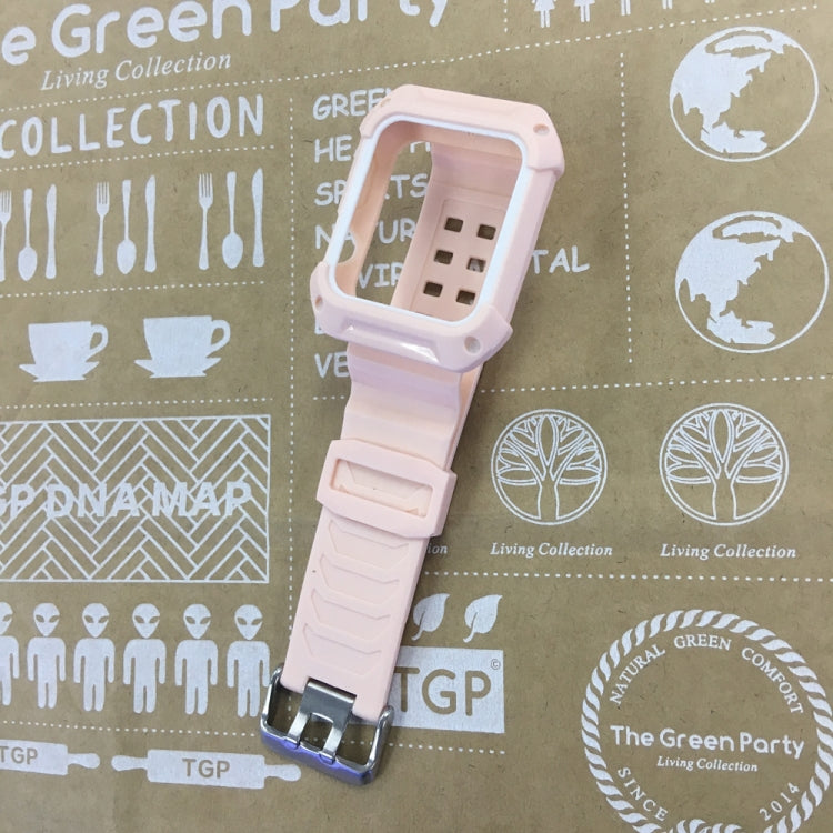 Rynx | For Apple Watch 3 / 2 / 1 Generation 38mm All-In-One Silicone Band (Pink + White)