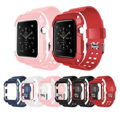 Rynx | For Apple Watch 3 / 2 / 1 Generation 38mm All-In-One Silicone Band (Pink + White)
