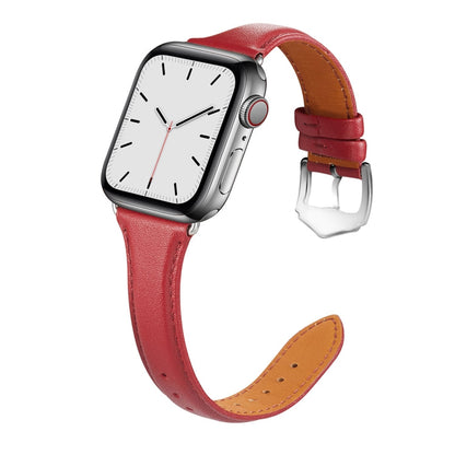 Rynx | For Apple Watch 3 / 2 / 1 generations 42mm universal thin leather strap (Red)