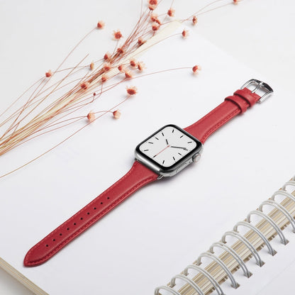 Rynx | For Apple Watch 3 / 2 / 1 generations 42mm universal thin leather strap (Red)