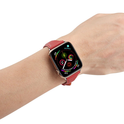 Rynx | For Apple Watch 3 / 2 / 1 generations 42mm universal thin leather strap (Red)