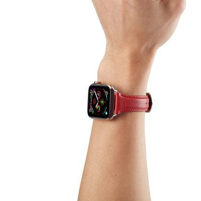 Rynx | For Apple Watch 3 / 2 / 1 generations 42mm universal thin leather strap (Red)