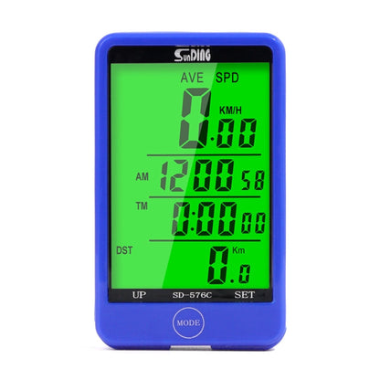 Rynx | SUNDING SD-576C Bicycle LCD Backlight Stopwatch Bike Speedometer Cycling Odometer Stopwatch(Yellow)