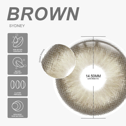 Rynx Sydney Brown 14.5mm 1 Pair | 1 Year