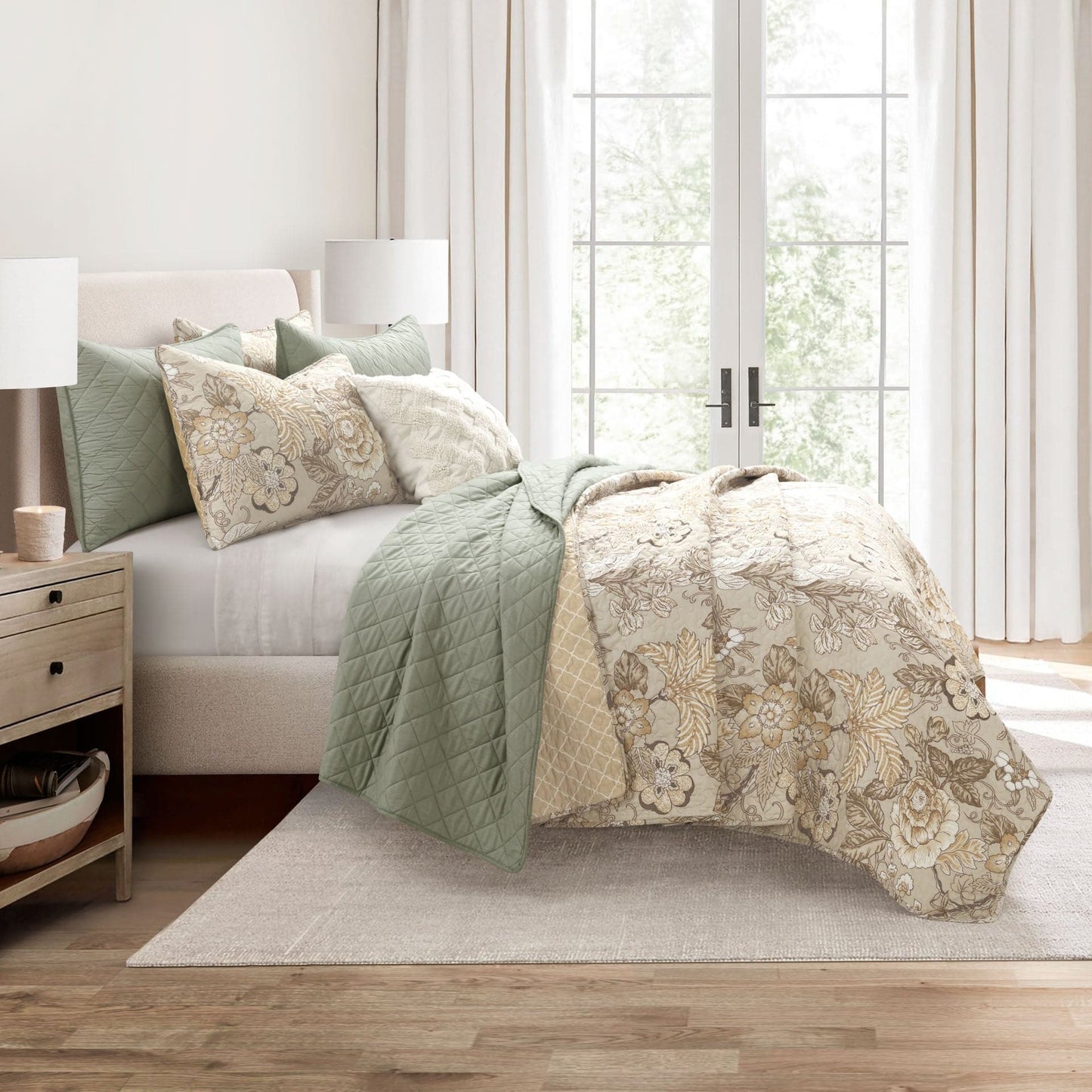 Rynx | Ava Diamond Plus Size Cotton Quilt Set