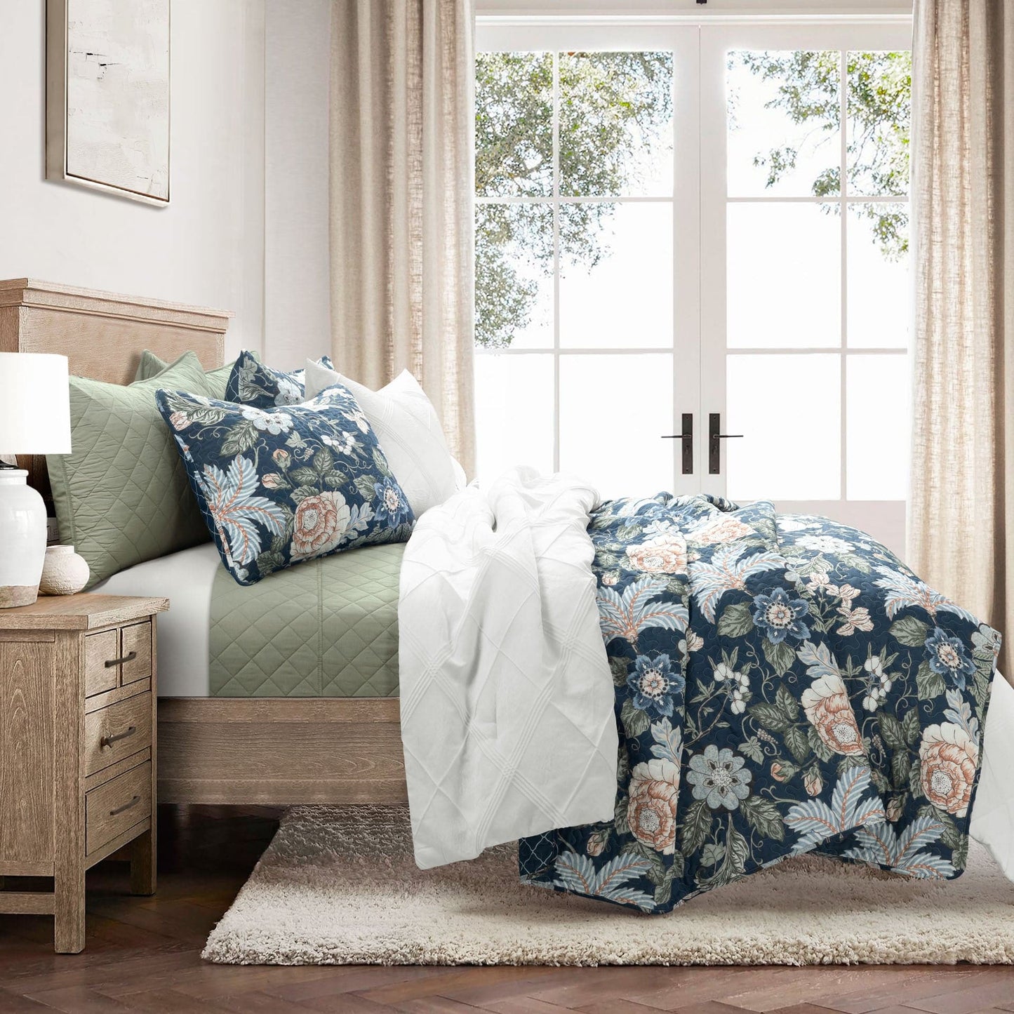 Rynx | Ava Diamond Plus Size Cotton Quilt Set