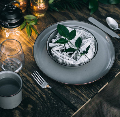 Rynx | Enamelled Tableware Collection - Slate Grey