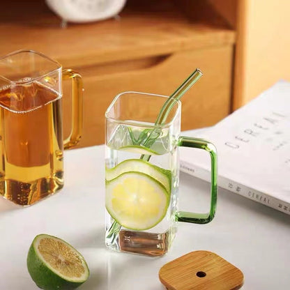Rynx | Stylish Square Large Capacity Mug with Straw