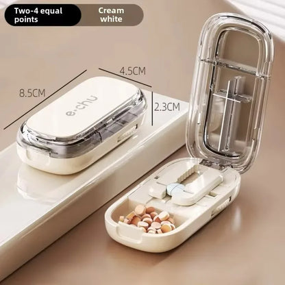 Rynx | Pocket Size Dustproof Pill Cutter Organizer