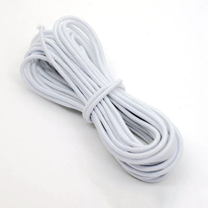 Rynx | High-Quality Strong Elastic Rope – White/Black Rubber Band for DIY Sewing and Crafts, Available in 1/2/3/4/5MM