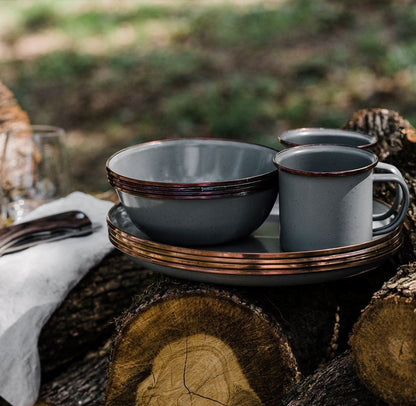 Rynx | Enamelled Tableware Collection - Slate Grey
