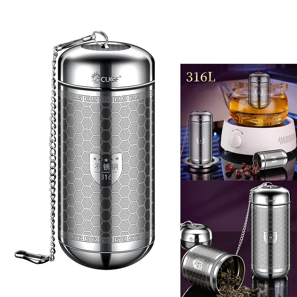 Rynx | Stainless Steel Tea Infuser & Spice Strainer - Locking Mesh Ball Filter for Tea & Seasoning