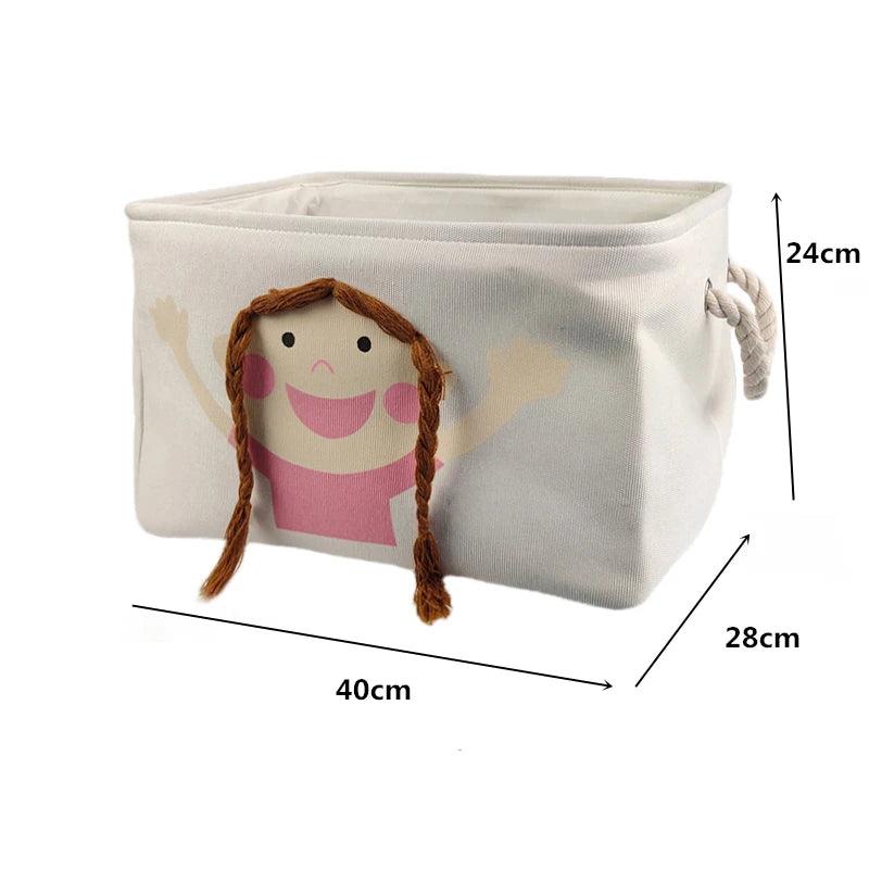 Rynx | Stylish collapsible storage basket made of canvas for children
