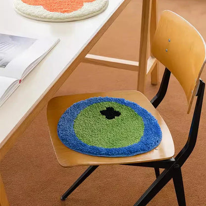 Rynx | Tufting Seat Mat Soft Round Square Floral Splatter Fireworks Floor Chair Sofa Cushion Pad Home Office Chic Cozy Decor 40x40cm