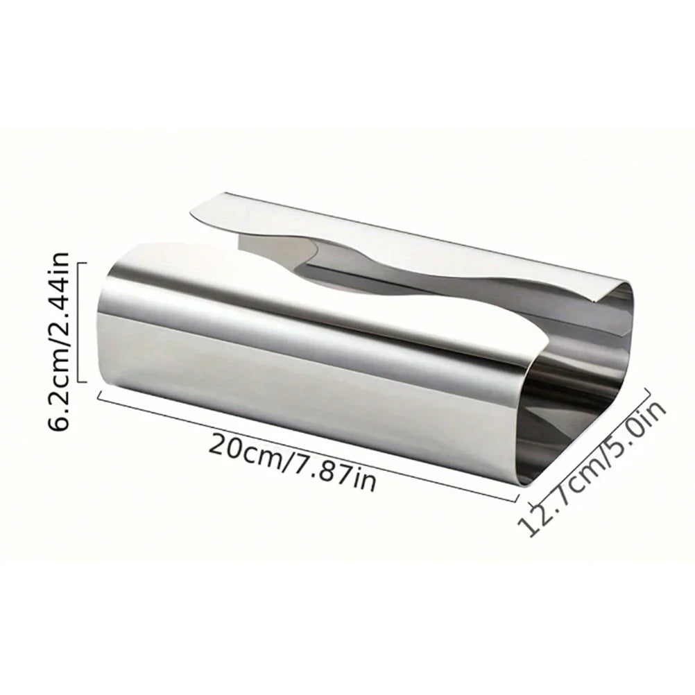 Rynx | Nordic Stainless Steel Tissue Box Mirror Tissue Holder Silver Wet Wipe Holder Napkin Holder Decoration Shower Room Toilet Paper Holder