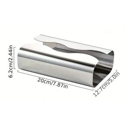 Rynx | Nordic Stainless Steel Tissue Box Mirror Tissue Holder Silver Wet Wipe Holder Napkin Holder Decoration Shower Room Toilet Paper Holder