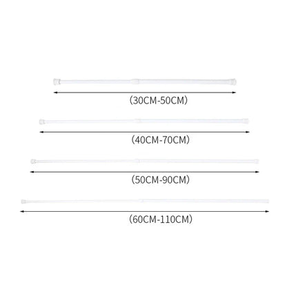 Rynx | 30-110CM Telescopic Curtain Pole - Multi-Purpose Spring Loaded Extendable Tension Rod for Net, Voile, and Curtain Rails