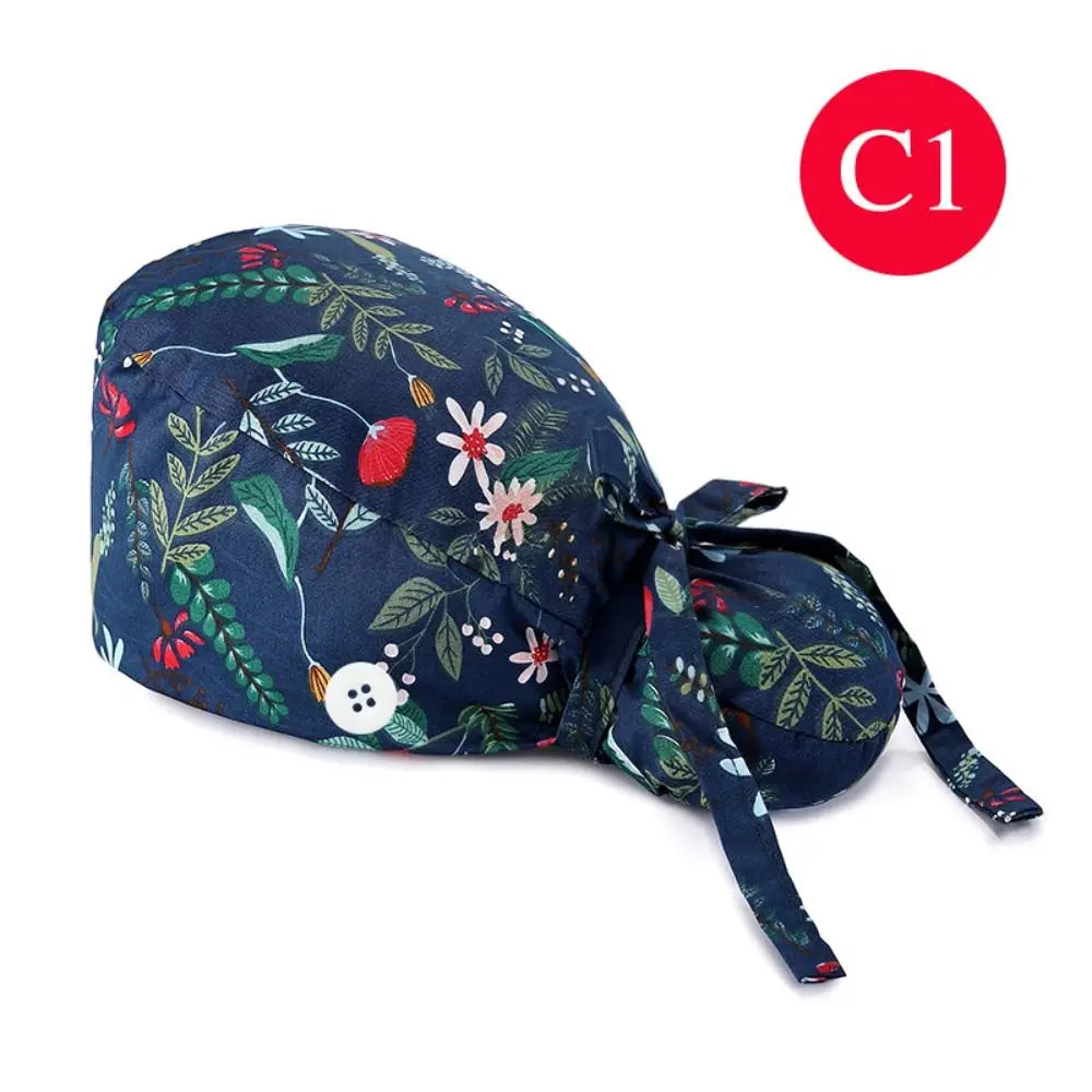 Rynx | Adjustable surgical cap with ponytail holder and buttons