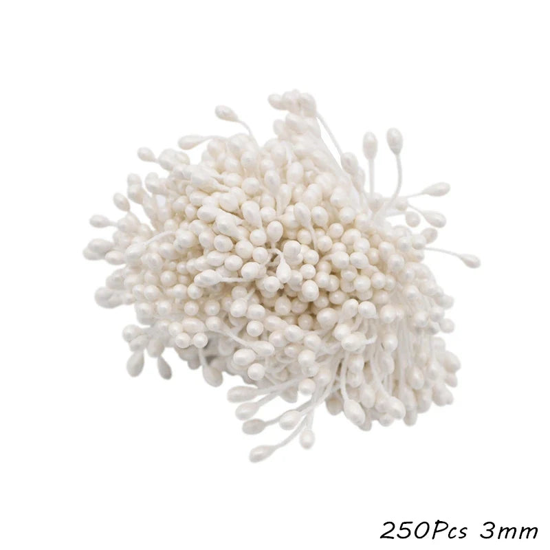 Rynx White Theme Artificial Flower Cherry Stamen Berry Bundle DIY Christmas Decoration Wedding Cake Gift Box Wreaths Xmas Decor