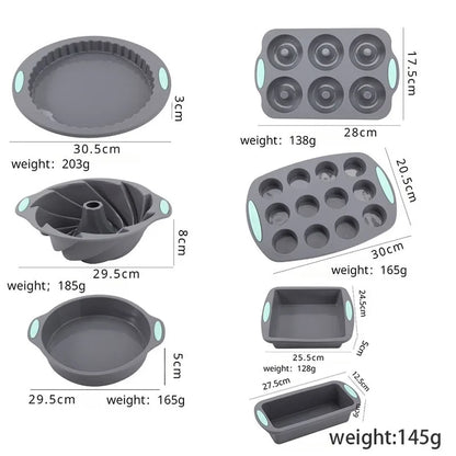Rynx | 3D Silicone Bread and Muffin Mold Set - Heat Resistant, Non-Stick Kitchen Bakeware for Cakes and Pastries