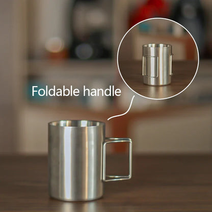 Rynx | 304 Stainless Steel Hanging Ear Coffee Filter Cup - Portable Hand Flush Filter with Filter Paper, Filter-free Funnel Coffee Utensils